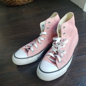 Converse high tops pink sneaker shoes. New